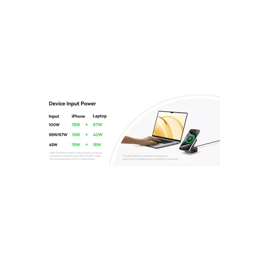 Baseus PicoGo Series 2-in-1 Qi2 67W Magnetic Wireless Charger - Cosmic Black (USB-C to USB-C 100W Cable Included)