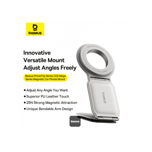 Baseus Prime Tip Series C02 Mega Magnetic Phone Mount Stick-on Version - Moon White