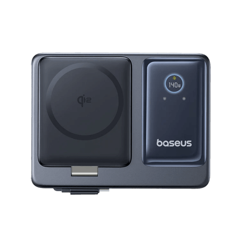 Baseus Nomos Qi2 140W 5-in-1 Desktop Charger With Digital Display - Cosmic Black