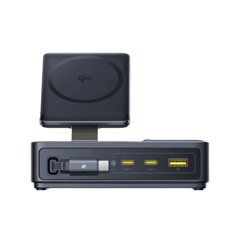 Baseus Nomos Qi2 140W 5-in-1 Desktop Charger With Digital Display - Cosmic Black