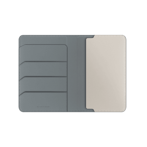 Uniq Belmont Passport Holder With RFID Blocking - Lichen/Ivory