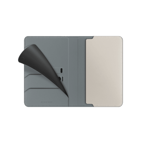 Uniq Belmont Passport Holder With RFID Blocking - Lichen/Ivory
