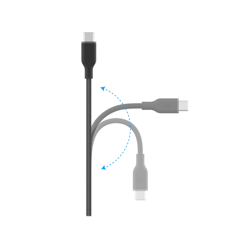 Bazic GoCharge Weave USB-C to USB-C 480Mbps 60W Cable 1.5M - Black