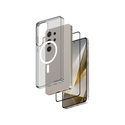 Smart Premium Bundle Case + Screen protector for Galaxy S25 Ultra - Clear