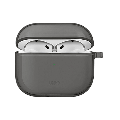 Uniq Glase Case for AirPods 4th Gen - Glossy Smoke