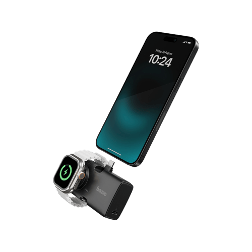 Bazic GoPower Koda 2 in 1 Power Bank With Foldable USB-C /Lightning Pin And Apple Watch Charger 5000mAh - Truffle