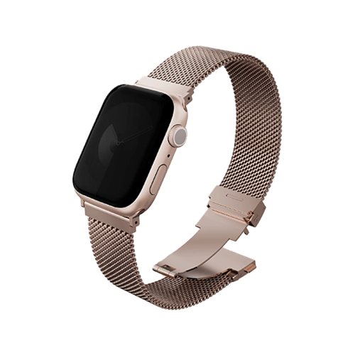 Uniq Dante Pro Self-Adjustable Mesh Steel Strap For Apple Watch 49mm - Metallic Rose