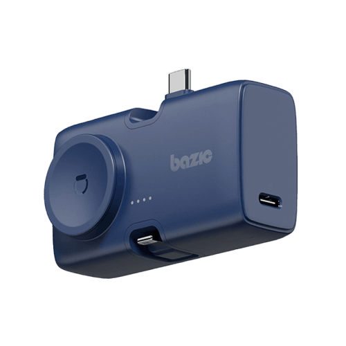 Bazic GoPower Koda 2 in 1 Power Bank With Foldable USB-C /Lightning Pin And Apple Watch Charger 5000mAh - Blueberry