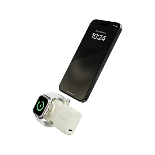 Bazic GoPower Koda 2 in 1 Power Bank With Foldable USB-C /Lightning Pin And Apple Watch Charger 5000mAh - Pistachio