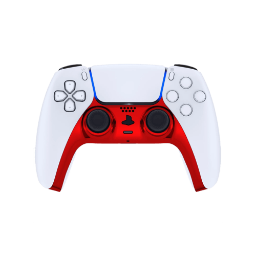 Gamer Gear Faceplate for PS5 Controller - Glossy Chrome Red