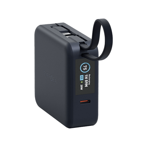 Energea Magpac Mini Plus Wireless Power Bank 10000mAh With Build in USB-C Cable & Display - Blue