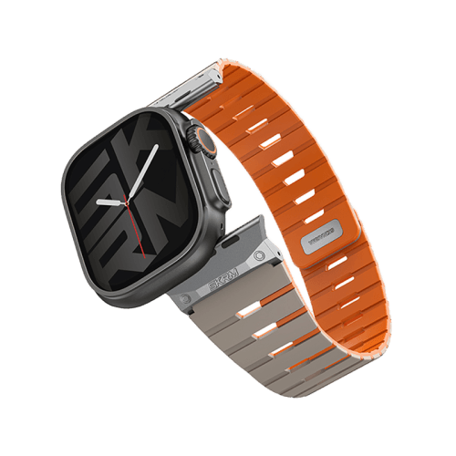 SkinArma Gemini Magnetic Watch Strap for Apple Watch 49/46/45MM - Grey Orange