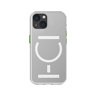 Goui Magnetic Case With Magnetic Bars for iPhone 14 + Magnetic Strap - Clear