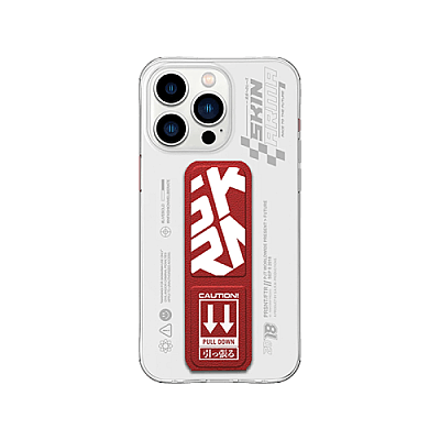 SkinArma Apex Grip-Stand Case for iPhone 15 Pro - Red