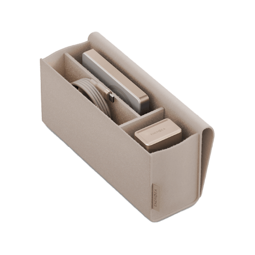 Energea Voyager Kit Travel world Adapter 25 + Alupac Power Bank 10000mAh + Helix Cable 1.5M + Pouch - Beige