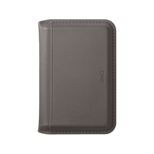 Uniq Lyden DS RFID-Blocking Magnetic Wallet with Kick Stand - Flint Grey / Canary Yellow