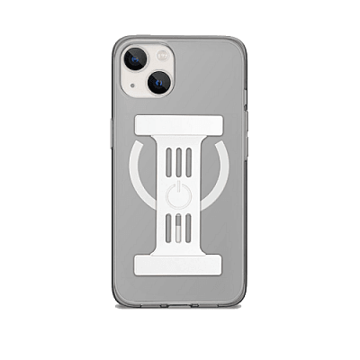 Goui Magnetic Case With Magnetic Bars for iPhone 13 + Magnetic Strap - Transparent