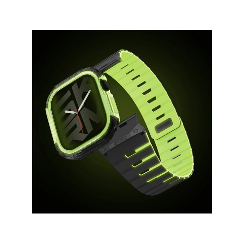 SkinArma Gemini Magnetic Strap + Atom Case Bundle for Apple Watch 46MM - Lime Green