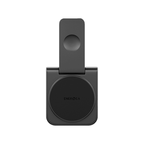 Energea MagDuo 2 IN 1 Foldable Magsafe Fast Wireless Charger - Gunmetal