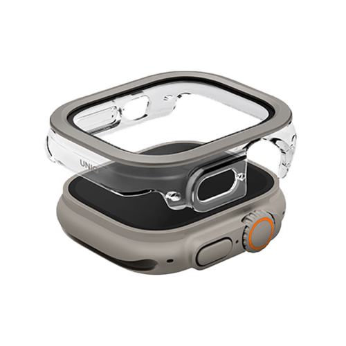 Uniq Voute Watch Case With Screen Protection for Apple Watch Ultra 49mm - Titanium Silver