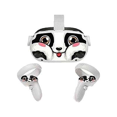 Gamer Gear Panda Sticker For Oculus Quest 2 - Black