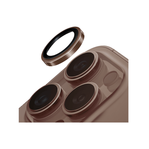 Uniq Optix Prime Stainless Steel Frame Sapphire Camera Lens Protector for iPhone 16 Pro & 16 Pro Max – Gilded Gold