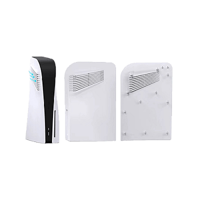 Gamer Gear PS5 Disc Console Faceplate with Fan - White