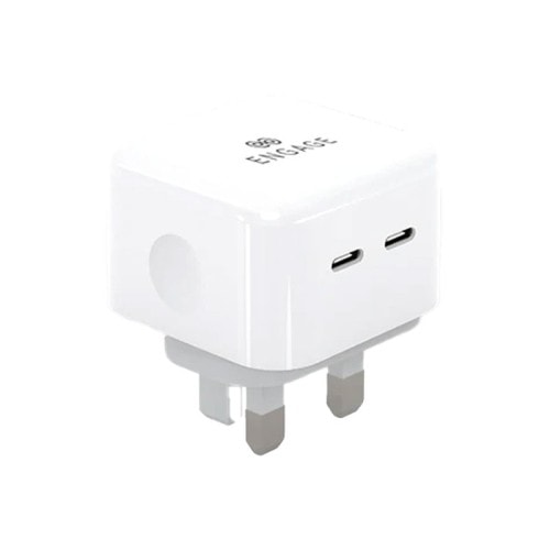 Engage 2-Port USB-C 35W Wall Charger - White