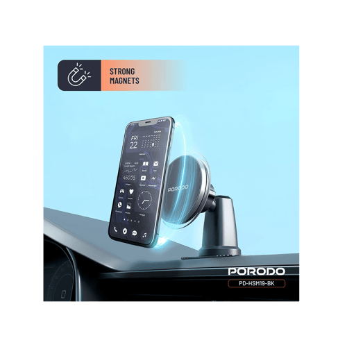 Porodo 2 In 1 Magsafe Magnetic Air Vent & Dash Mount - Black