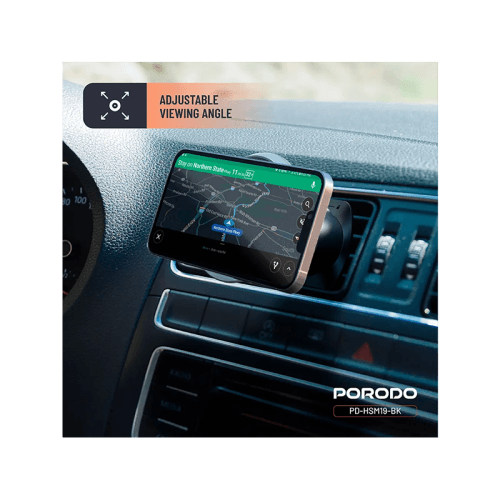 Porodo 2 In 1 Magsafe Magnetic Air Vent & Dash Mount - Black
