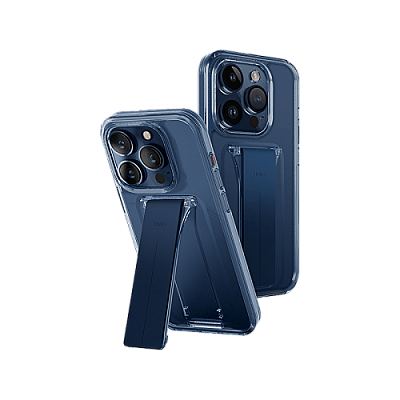Uniq Hybrid Heldro Mount With Stand Case for iPhone 15 Pro - Ultramarine Deep Blue