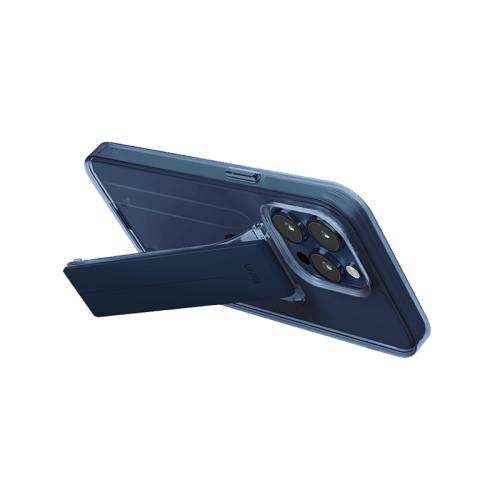 Uniq Hybrid Heldro Mount With Stand Case for iPhone 15 Pro - Ultramarine Deep Blue