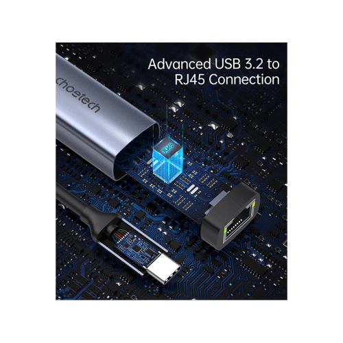 Choetech USB-C to RJ45 LAN Network Adapter - Black
