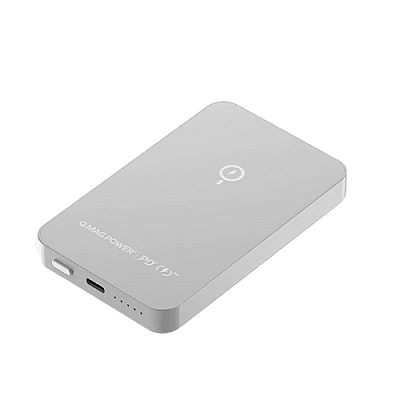 Momax Q.Mag Power 6 Magnetic Wireless 5000mAh Battery Pack - Silver