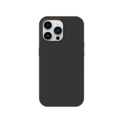 Goui Magnetic Case With Magnetic Bars for iPhone 15 Pro Max + Magnetic Strap - Stone Black