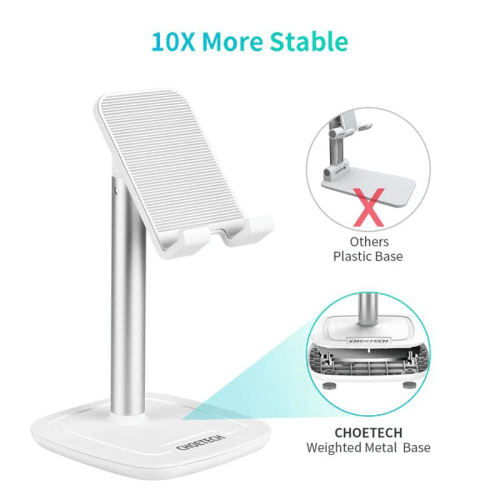 Choetech Adjustable Phone Desk Holder - White