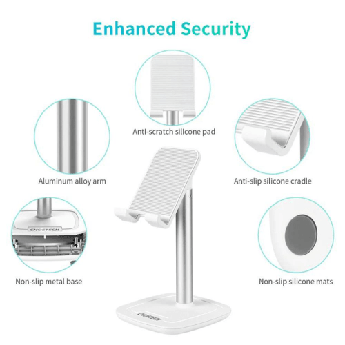Choetech Adjustable Phone Desk Holder - White