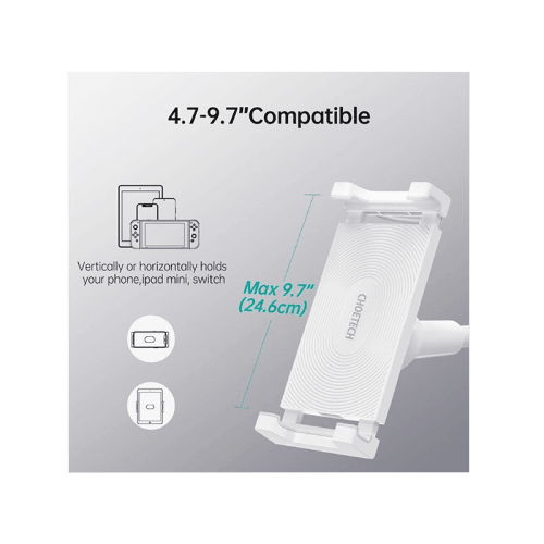 Choetech Fast Wireless Charger Phone Mount - White