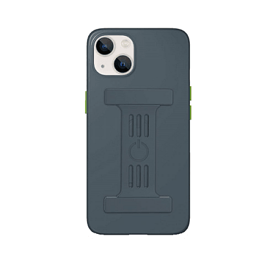 Goui Magnetic Case With Magnetic Bars for iPhone 13 + Magnetic Strap - Steel Grey