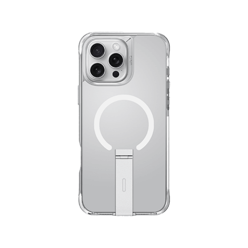 Uniq Hybrid Eleva MagSafe Case with Vertical Stand for iPhone 16 Pro – Lucent Clear