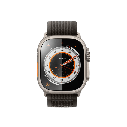 Uniq Optix Duo Pro Glass Protector & Stainless Steel Bezel for Apple Watch Ultra 49mm - Clear