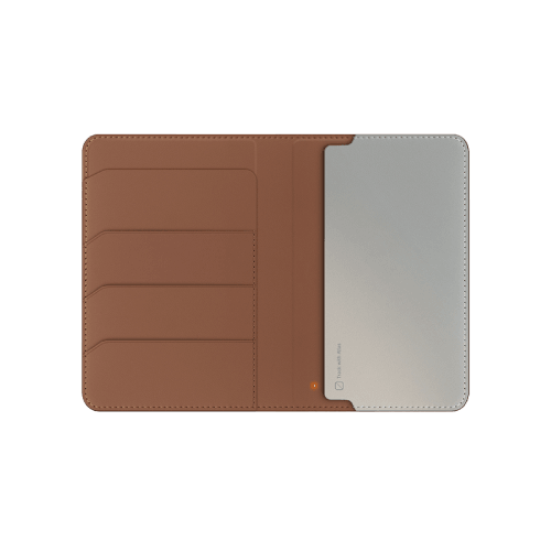 Uniq Belmont Passport Holder With RFID Blocking - Caramel / Ivory
