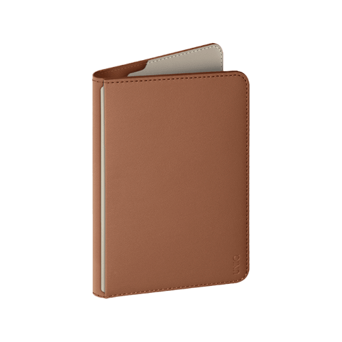Uniq Belmont Passport Holder With RFID Blocking - Caramel / Ivory