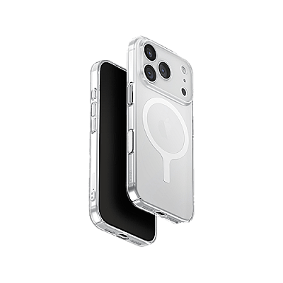 Uniq Airsuit MagSafe Case for iPhone 17 Pro Max - Glossy Clear / White