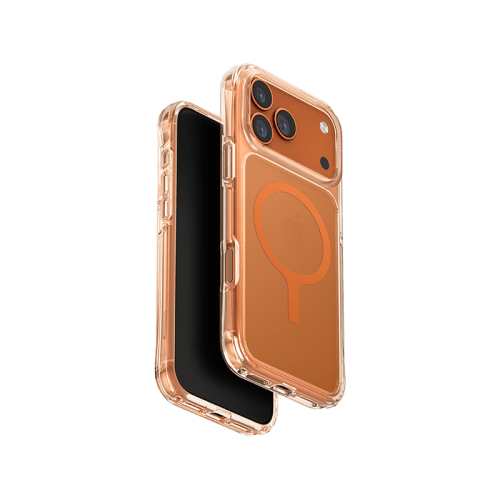 Uniq Hybrid Lifepro Xtreme Magsafe Case for iPhone 17 Pro Max - Frost Clear / Volt Orange