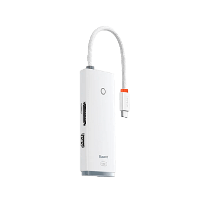 Baseus Lite Series 6-Port Hub - White