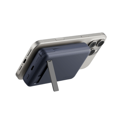 Energea MagPac Pro Plus MagSafe 10000mAh Power Bank  Built-In USB-C Cable With Built In Stand - Blue