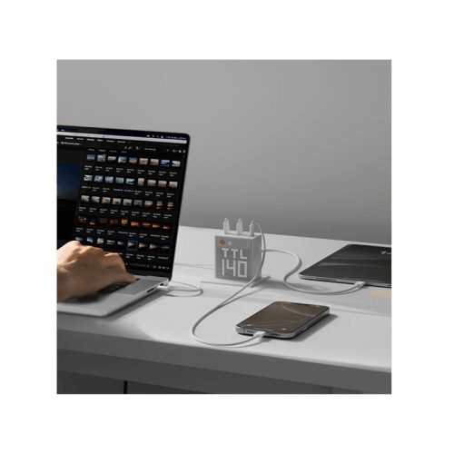 Sharge Pixel 3-Port USB-C & 1-Port USB-A 100W GaN Charger - White