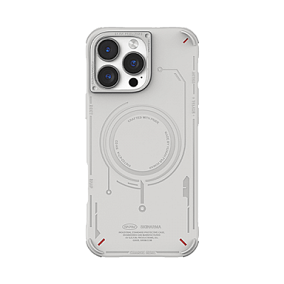 SkinArma Mecha MagSafe Case for iPhone 16 Pro Max - Light Grey