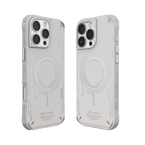 SkinArma Mecha MagSafe Case for iPhone 16 Pro Max - Light Grey